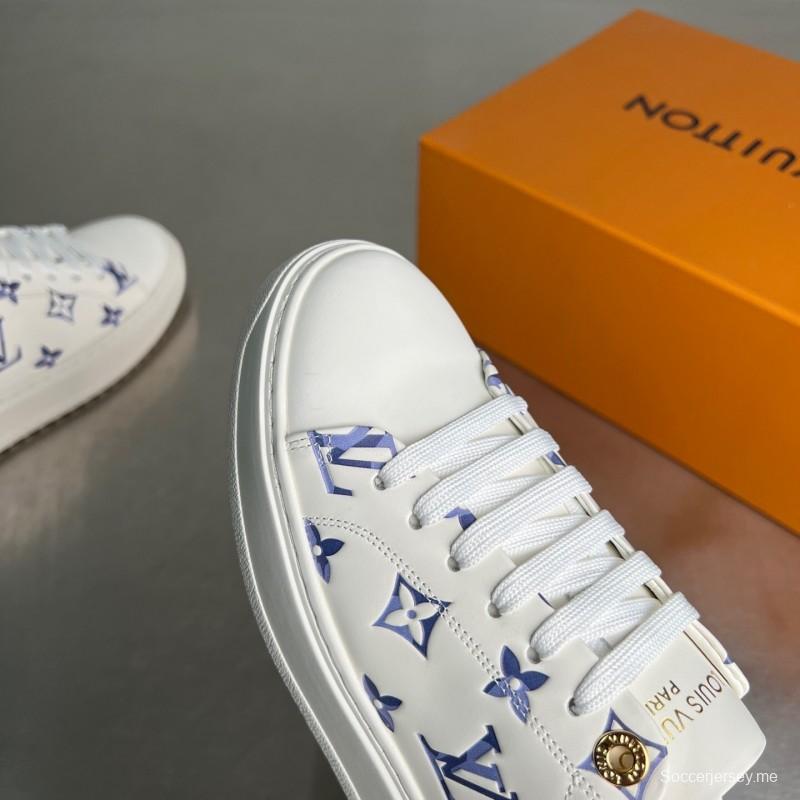 لويس فويتون تايم آوت من مجموعة Cherry Blossom Collection جلد بمقدمة مستديرة ومسطحة ومنخفضة القمة للنساء - YC