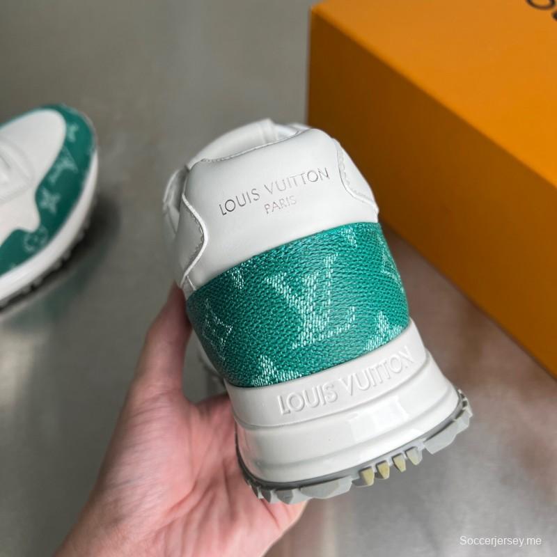 حذاء كاجوال كاجوال من لويس فويتون رن أواي من الجلد برباط عند الأصابع المستديرة - YC