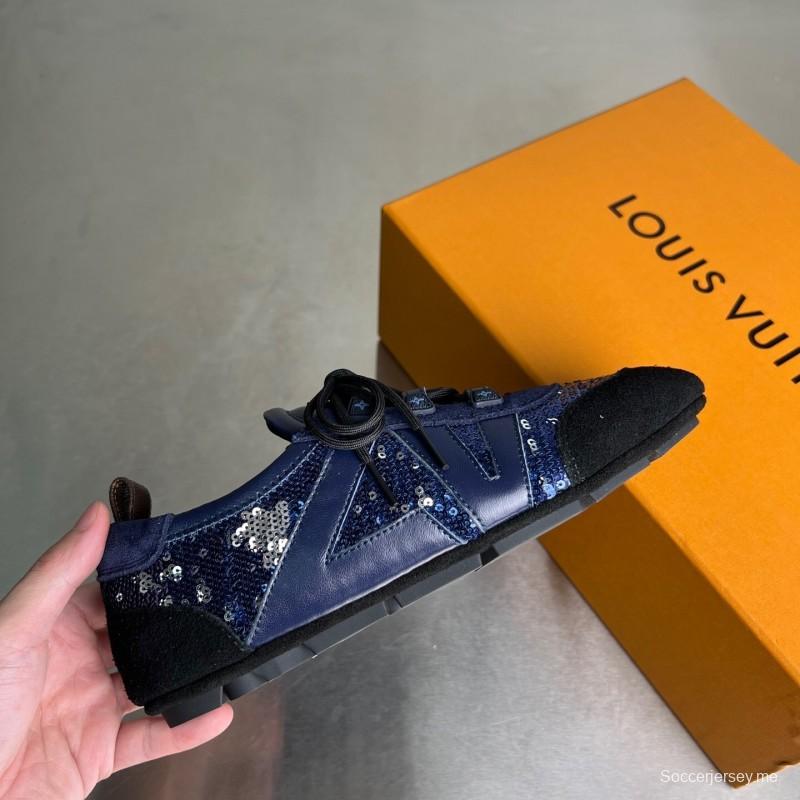 إل في سنيكرينا 2025/إس إس إس أحذية باليه مستديرة من الأمام برباط من الأمام ومنخفضة العلوية كاجوال لايف ستايل - YC