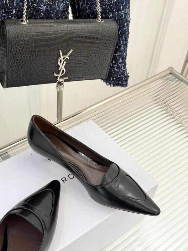 حذاء ذا رو بكعب عالٍ مدبب من الأمام بكعب مدبب من الأمام بتصميم بسيط - KFY00320