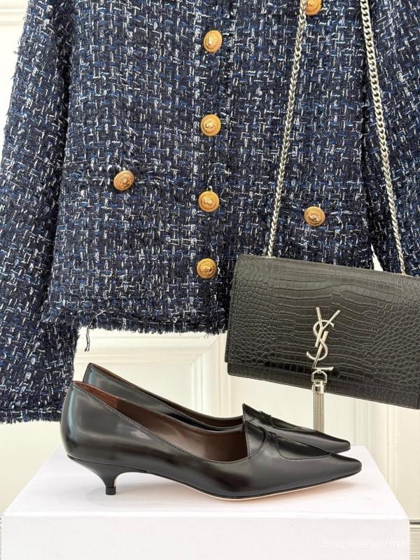 حذاء ذا رو بكعب عالٍ مدبب من الأمام بكعب مدبب من الأمام بتصميم بسيط - KFY00320