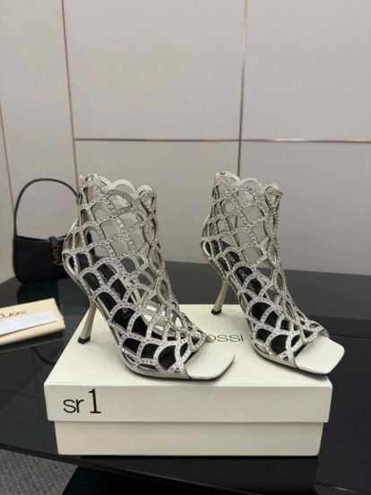 صندل سيرجيو روسي صندل حورية البحر 2025 من مجموعة SS صندل بكعب عالٍ أنيق بشبكة صيد السمك - KFY00470