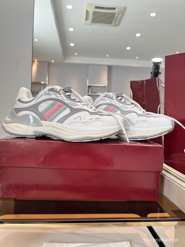 حذاء رياضي 2.0 من غوتشي 2025 SS Collection 2.0 بخطوط عاكسة وتصميم قديم - AS00450