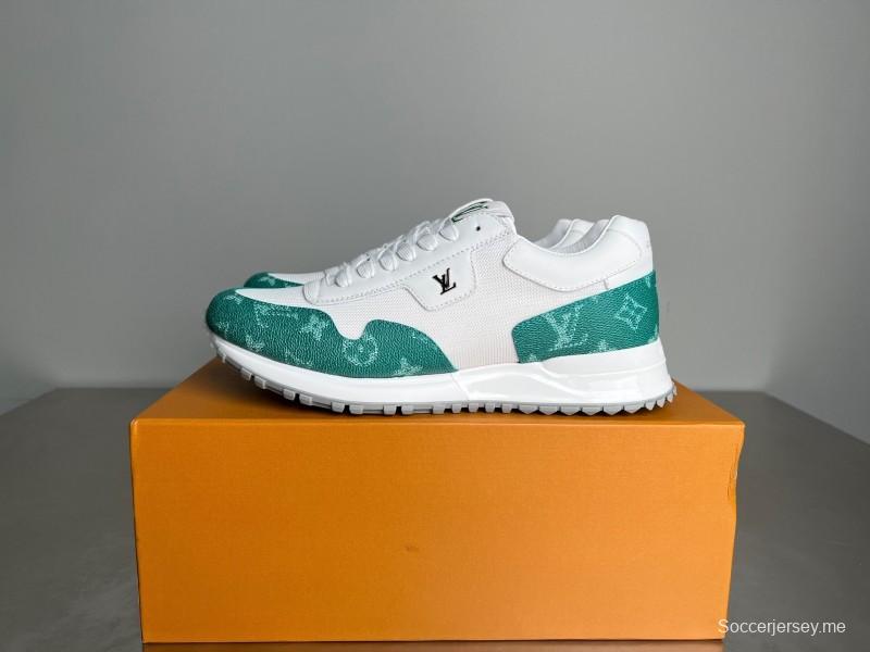 حذاء كاجوال كاجوال من لويس فويتون رن أواي من الجلد برباط عند الأصابع المستديرة - YC