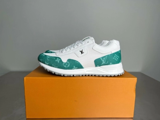 حذاء كاجوال كاجوال من لويس فويتون رن أواي من الجلد برباط عند الأصابع المستديرة - YC