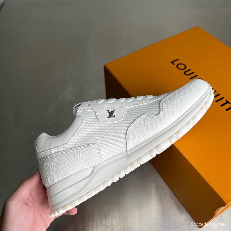 حذاء كاجوال كاجوال من لويس فويتون رن أواي من الجلد برباط عند الأصابع المستديرة - YC