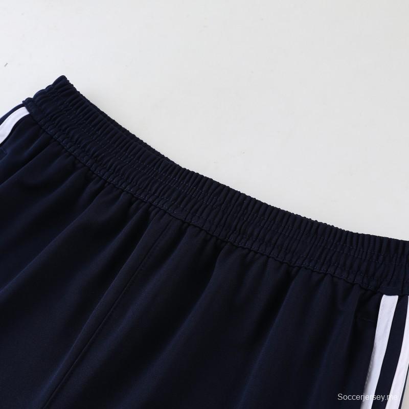 2025 أديداس 2025 جاكيت أزرق ملكي بسحاب كامل + بنطلون طويل