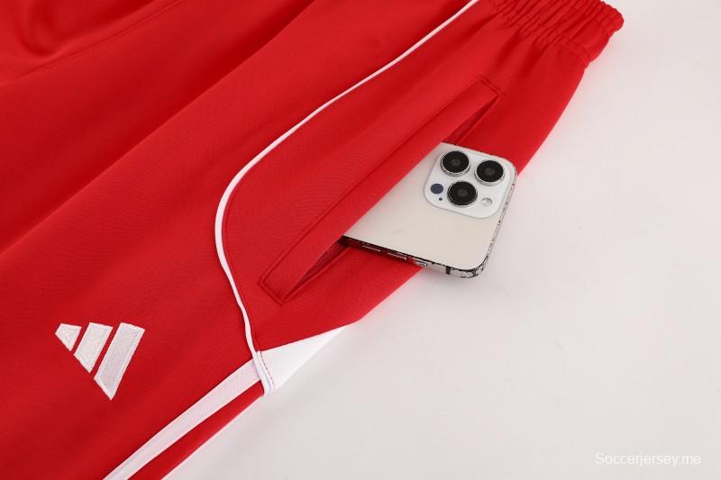 25/26 بايرن 07 سترة حمراء بسحاب كامل + بنطلون طويل + بنطلون طويل