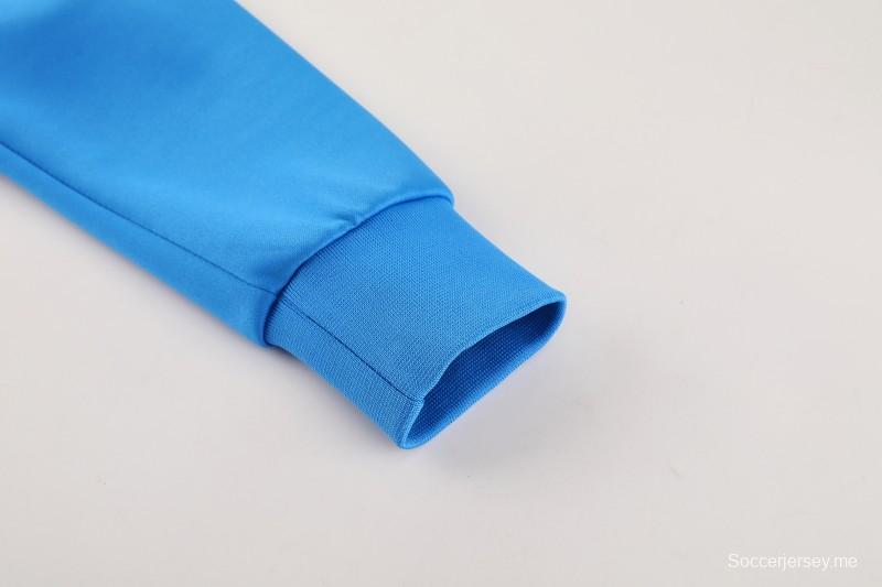 25/26 نابولي أزرق/أسود أزرق/أسود سترة بسحاب كامل + بنطلون طويل