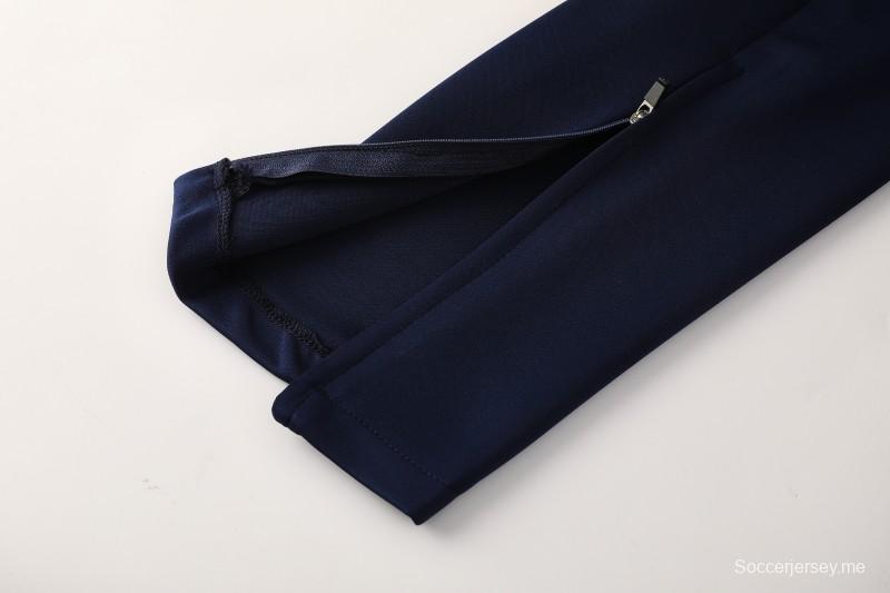 25/26 أس أس سي نابولي أزرق كحلي سحاب كامل سترة رياضية + بنطلون طويل + بنطلون طويل