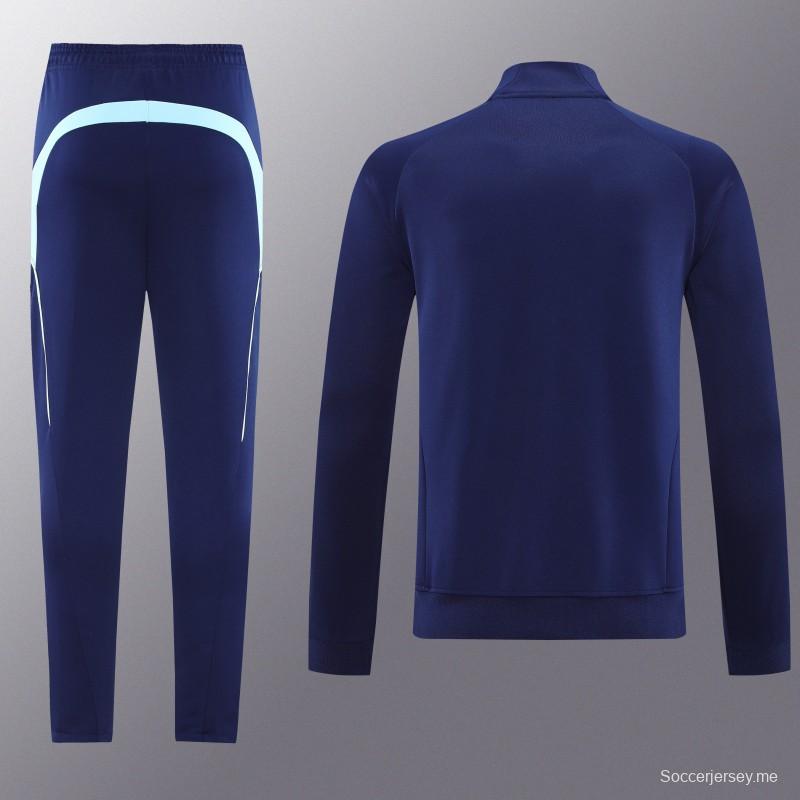 25/26 أجاكس أمستردام 25/26 جاكيت أمستردام أزرق داكن سحاب كامل سترة رياضية + بنطلون طويل