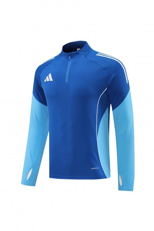 25/26 أديداس أزرق ملكي/أزرق سماوي سحاب كامل سترة رياضية + بنطلون طويل