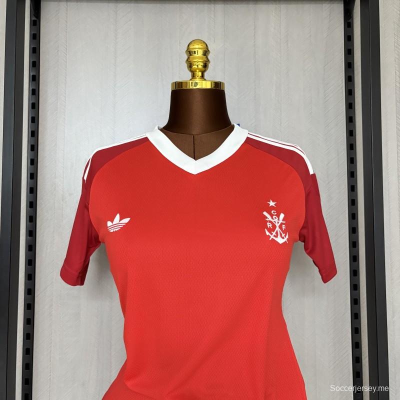 25/26 قميص أحمر فلامنجو للنساء