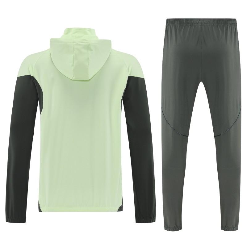 25/26 جاكيت ريال مدريد أخضر نعناعي بسحاب كامل + بنطلون طويل + جاكيت رياضي أخضر نعناعي