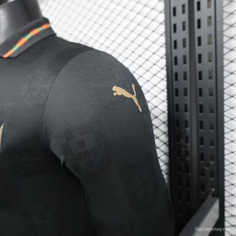 نسخة اللاعب 2026 قميص بأكمام طويلة رمادي غامق لحارس مرمى البرتغال