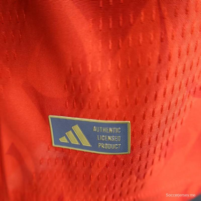 إصدار اللاعب 2026 بلجيكا 2026 قميص بأكمام طويلة أكمام حمراء اللون الأحمر