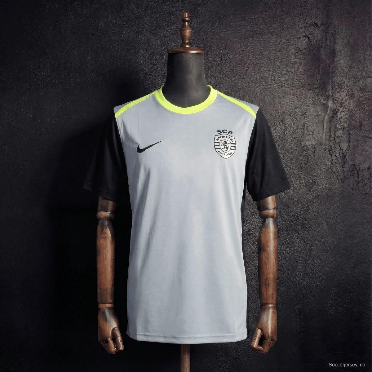 25/26 قميص تدريب سبورتنج لشبونة رمادي