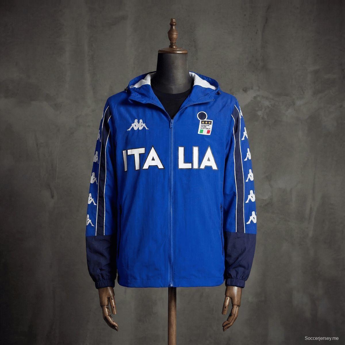 1998 سترة زرقاء على الطراز القديم من إيطاليا