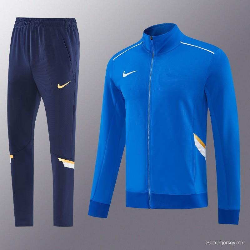 2026 NIKE سترة زرقاء بسحاب كامل + بنطال طويل