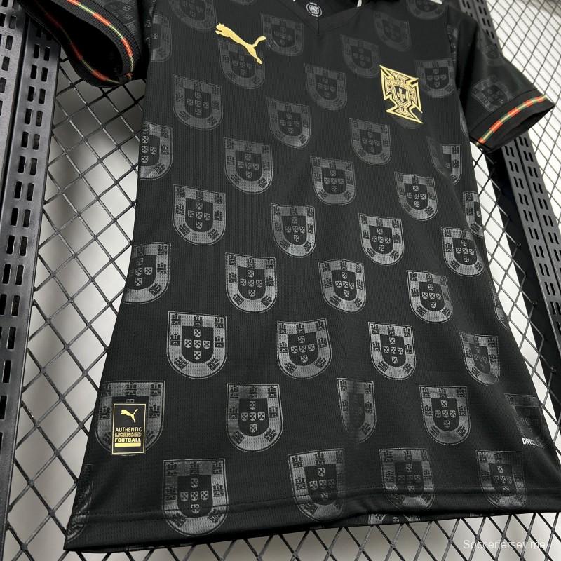 2026 قميص خاص للسيدات البرتغال أسود