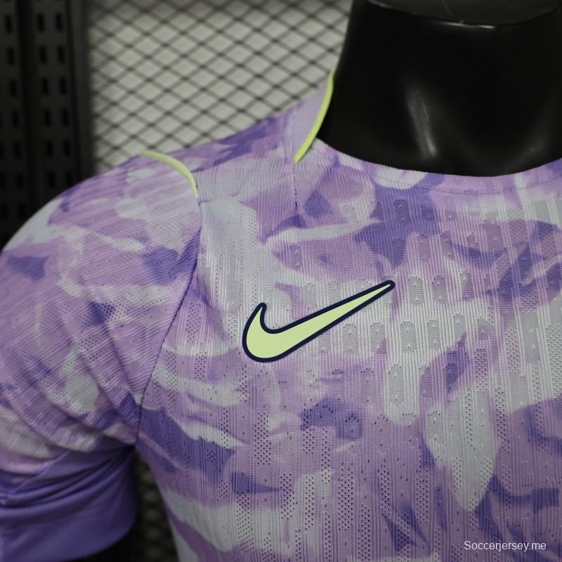 قميص اللاعب رقم 2027، قميص كوري جنوبي خارجي أرجواني بنقشة زهور