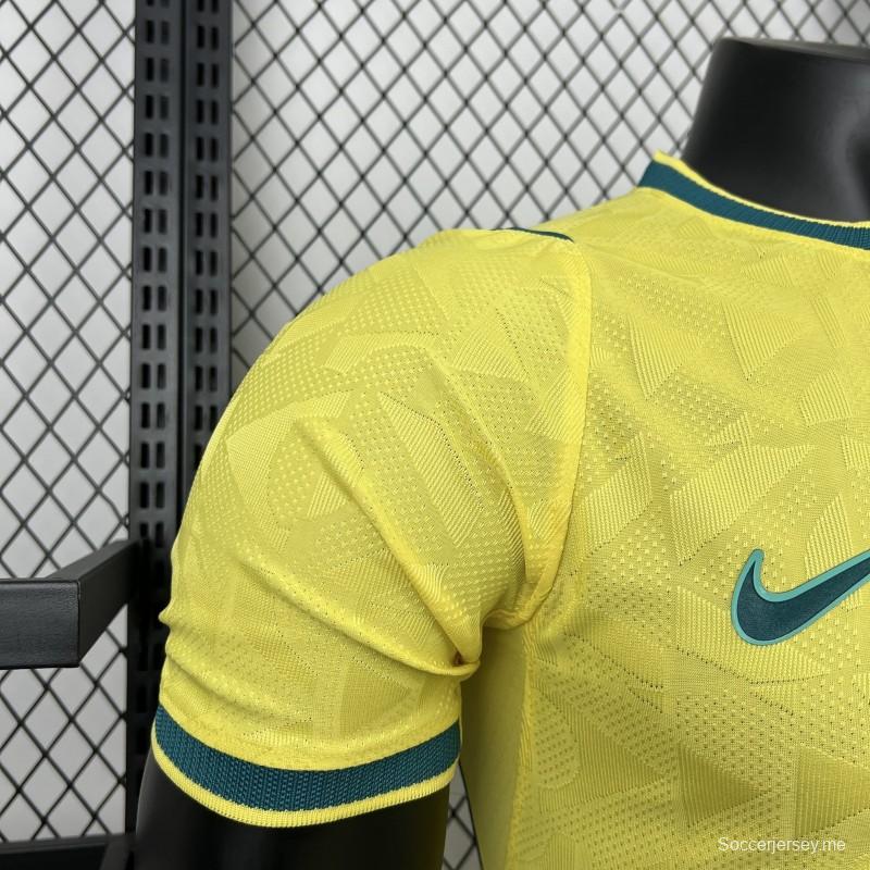 قميص البرازيل الرجالي الرسمي للمباريات على أرضها في كأس العالم 2026 (نسخة اللاعبين)