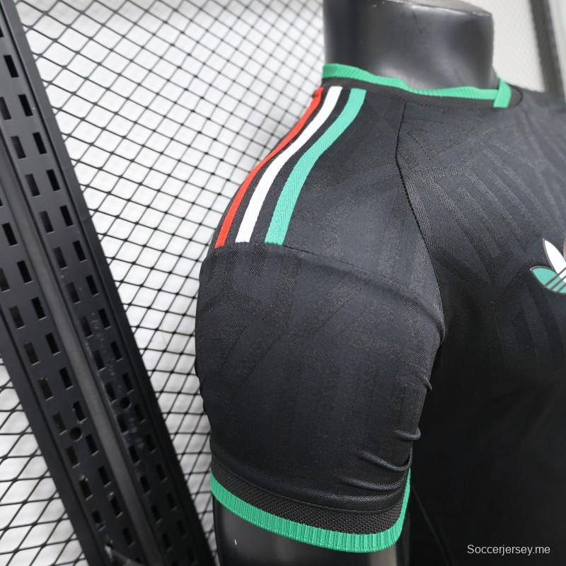 قميص خارجي من طراز Adidas Originals، إصدار خاص، نسخة اللاعب 2026، المكسيك، أسود داكن، بشعار Monogram