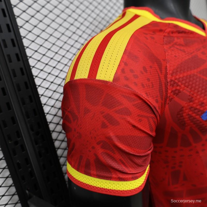 قميص كولومبيا الأحمر والأصفر للعب خارج أرضها - إصدار اللاعب 2026