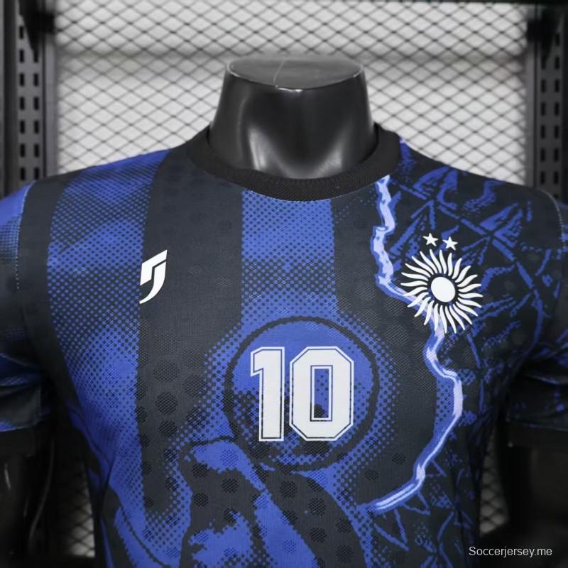 قميص اللاعب الإصدار 2026، طراز "الأرجنتين الأسود والأزرق" (الإصدار الخاص)