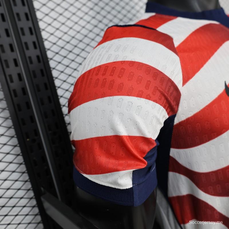 قميص اللاعب الإصدار 2026، قميص المنتخب الأمريكي ذو الخطوط الحمراء والبيضاء
