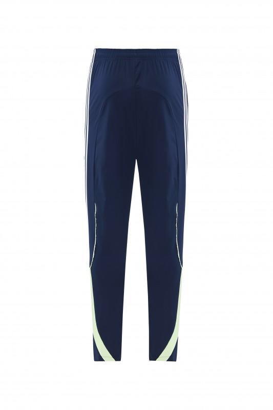 26/27 بدلة رياضية من ريال مدريد باللون الأزرق الداكن مع سترة واقية من الرياح بغطاء للرأس وسحاب كامل + بنطال طويل