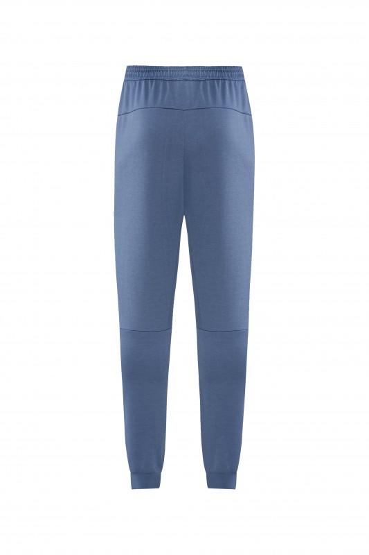 26/27  طقم رياضي من باريس سان جيرمان باللون الأزرق الفولاذي مع سترة بغطاء رأس وسحاب كامل + بنطال طويل