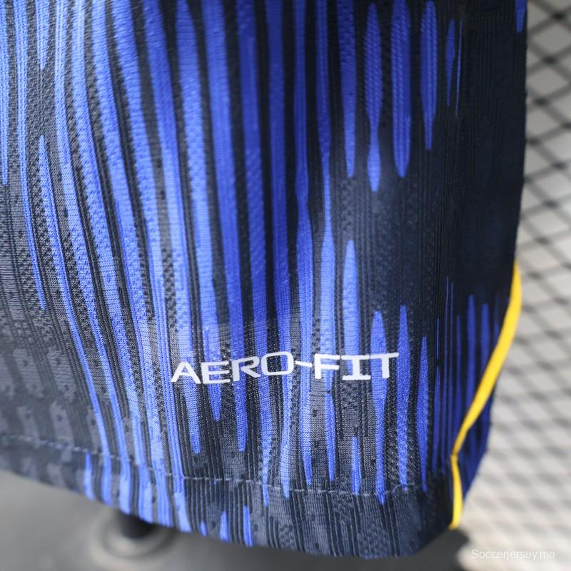 قميص لاعب طويل الأكمام، إصدار خاص باللون الأزرق الداكن، نسخة 26/27، منتخب البرازيل