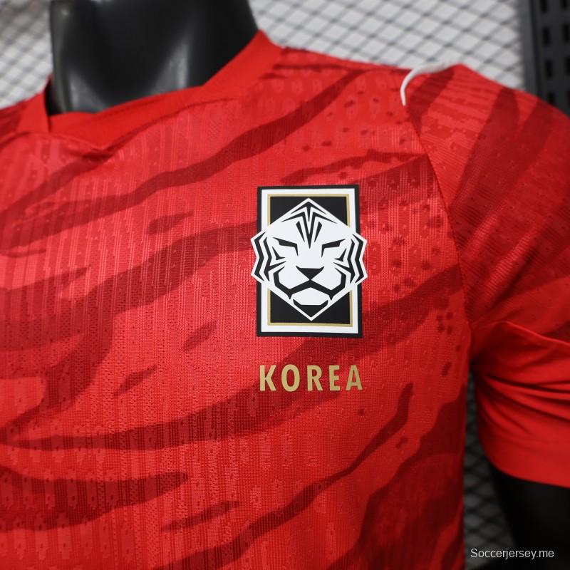 قميص اللاعب رقم 2026، كوريا الجنوبية، أحمر، قميص المباريات على أرضه