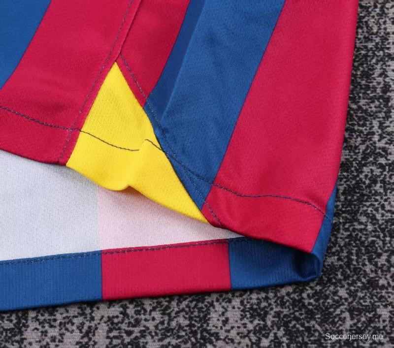 قميص برشلونة الرئيسي للموسم 2005/2006 بنمط رجعي، نسخة الدوري، بأكمام طويلة