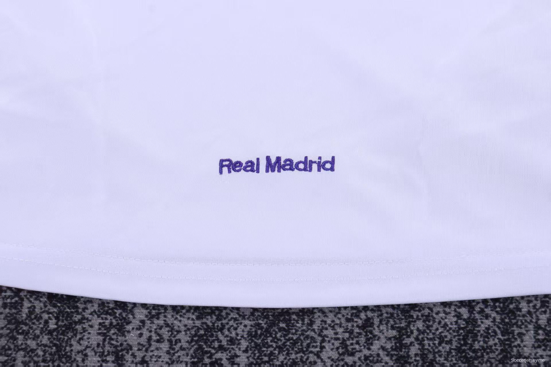 قميص ريال مدريد الرئيسي للأطفال طراز 2007/08 باللونين الأبيض والأرجواني