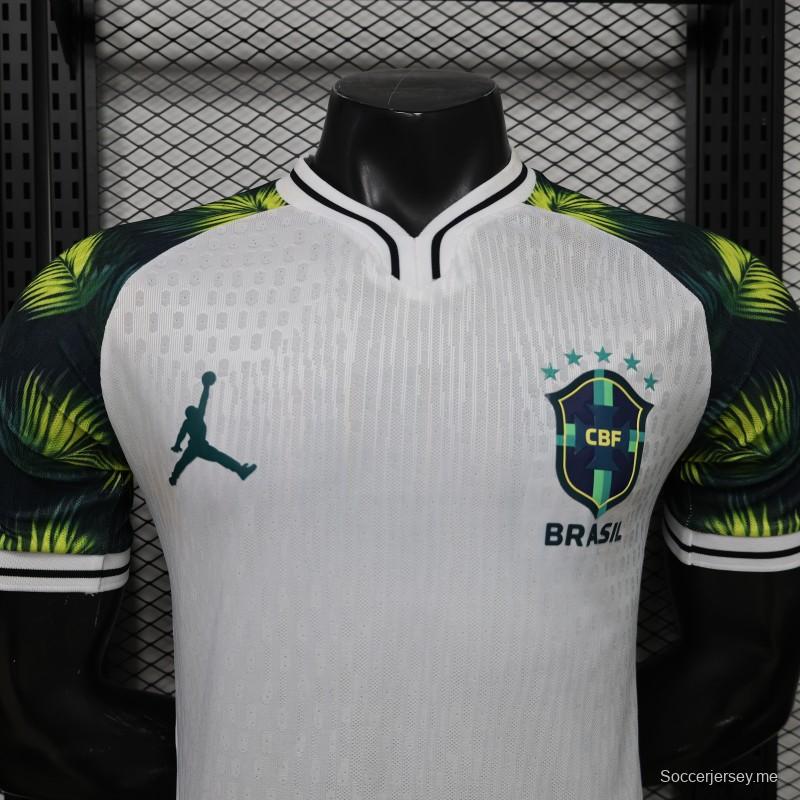 قميص اللاعب الإصدار 2026 باللون الأبيض البرازيلي - إصدار خاص