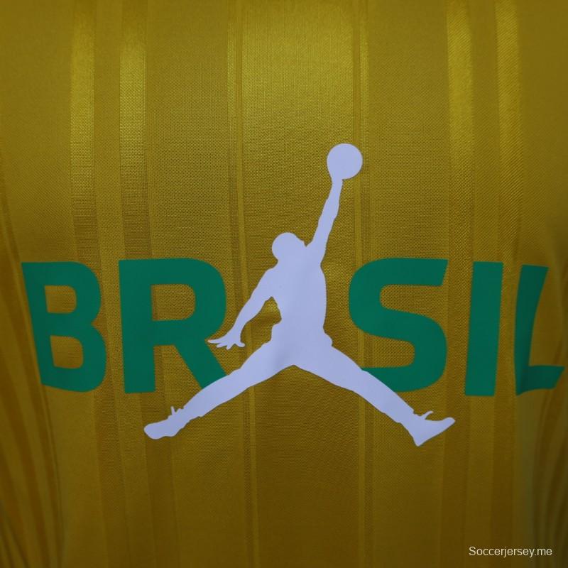 قميص الفريق المضيف الخاص باللاعب، الإصدار 2026، البرازيل × جوردان براند، أصفر، إصدار خاص
