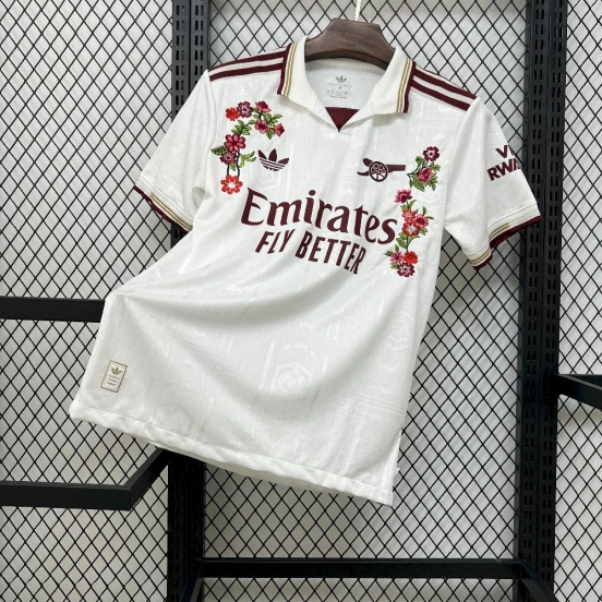 2025/26 نسخة اللاعبين 2025/26 قميص رجالي مطرز بتطريزات أرسنال الثالثة