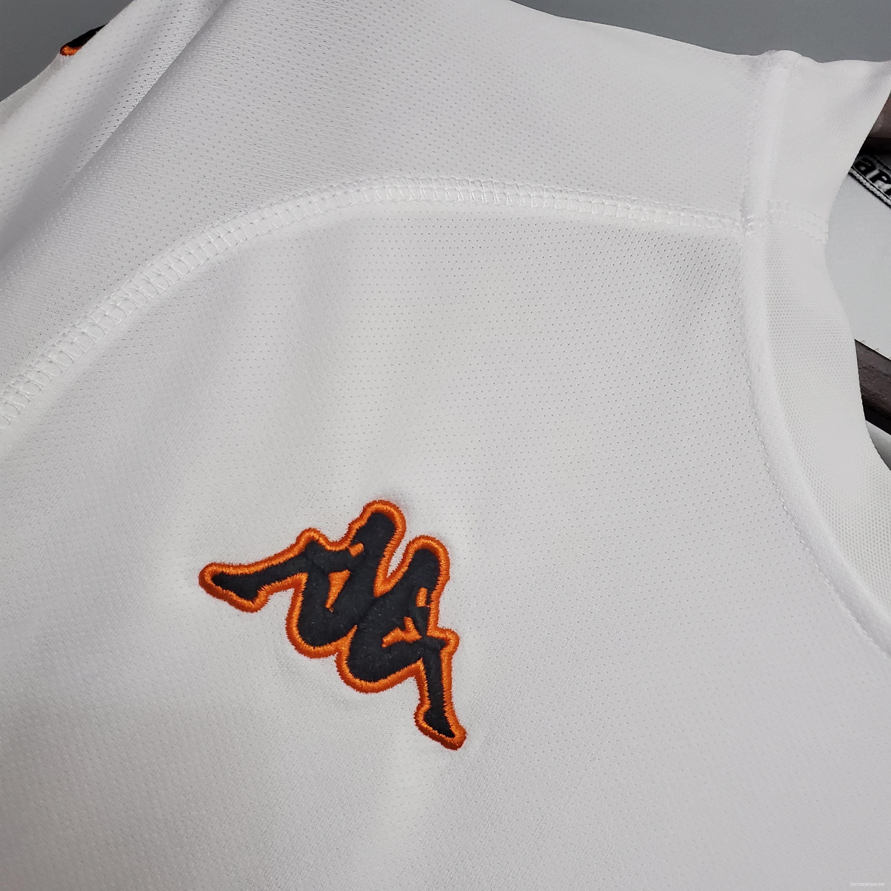 قميص أبيض قديم 00/01 ريترو 00/01 قميص أبيض خارجي لروما
