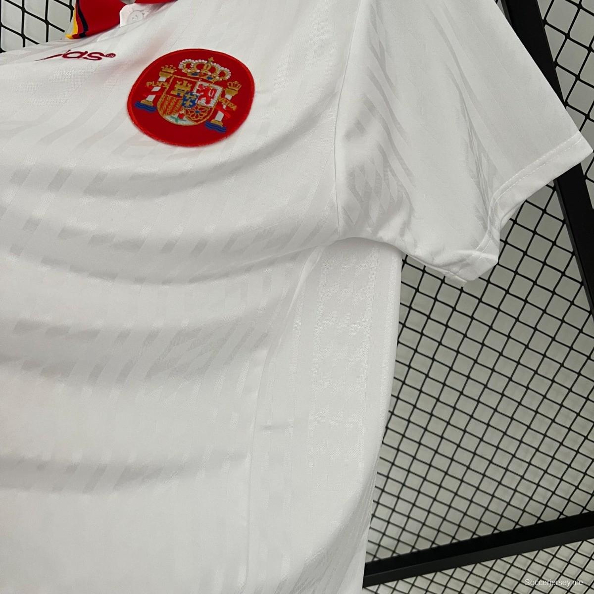 قميص أبيض عتيق موديل 1994 أسبانيا خارجي أبيض
