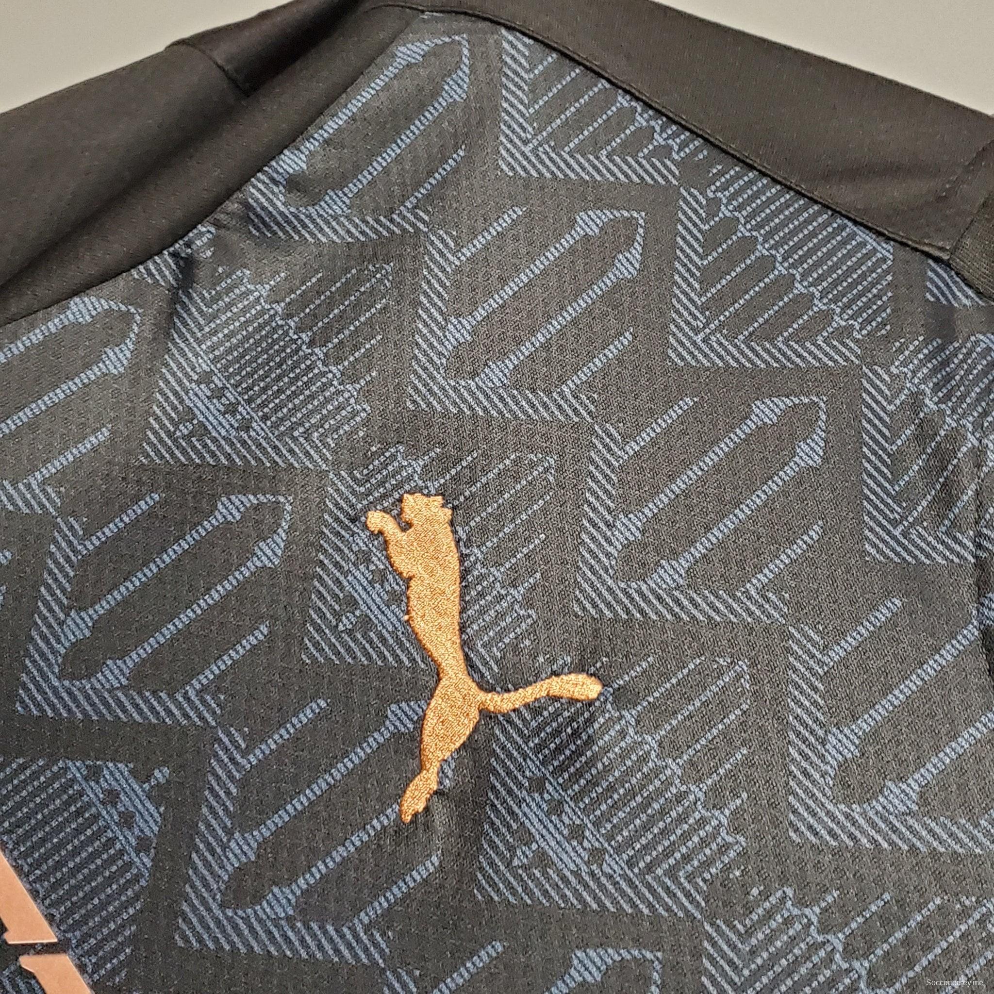 قميص ريترو 20/21 مانشستر سيتي خارجي أسود اللون أسود اللون
