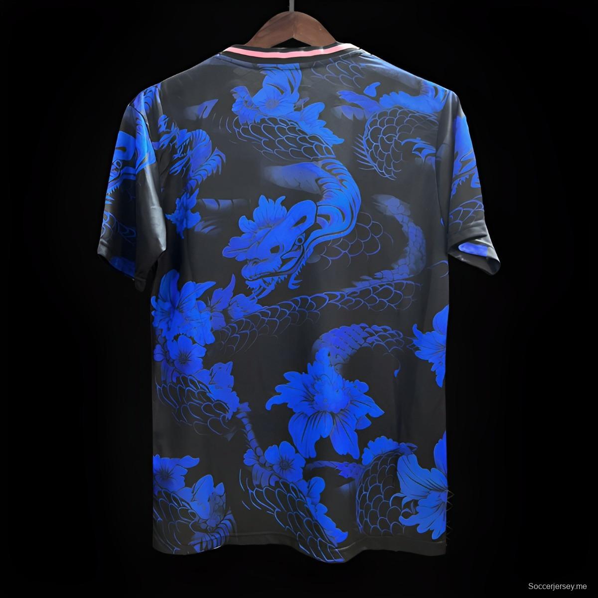 2024 اليابان 2024 قميص أسود/بلو دراغون كونسيبت كونسيبت أزرق اللون أسود/أزرق
