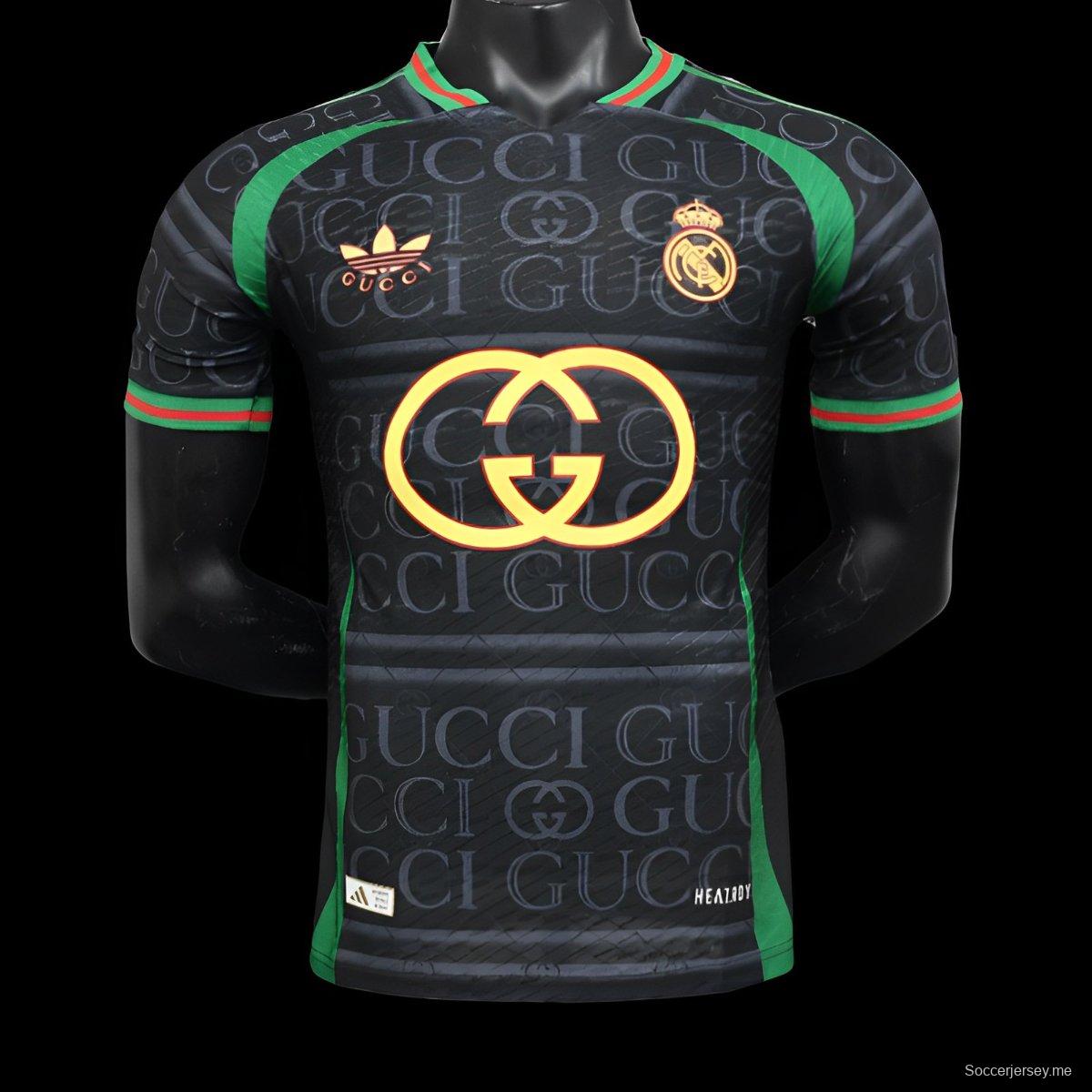 نسخة اللاعب 24/25 ريال مدريد × GUCCI قميص خاص أسود خاص 24/25 ريال مدريد × GUCCI
