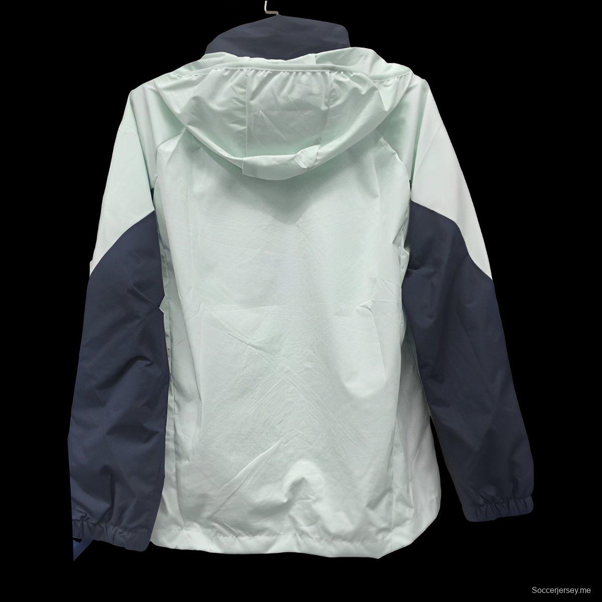 24/25 أرسنال أرسنال سترة واقية من الرياح الخضراء الفاتحة