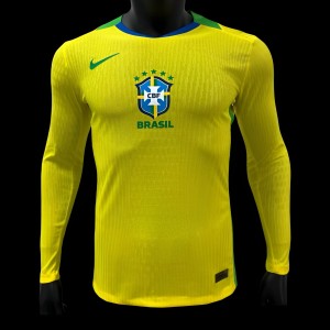 إصدار اللاعب 2025 قميص بأكمام طويلة الأكمام للبرازيل 2025