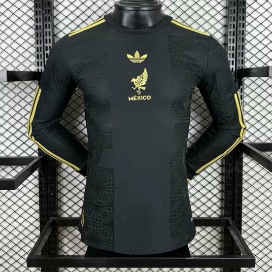 إصدار اللاعبين 2025 قميص خاص بأكمام طويلة الأكمام خاص بكأس المكسيك الذهبية 2025