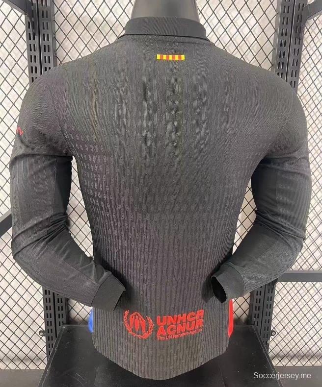 إصدار اللاعب 24/25 برشلونة × ترافيس سكوت قميص بأكمام طويلة الأكمام من برشلونة × ترافيس سكوت