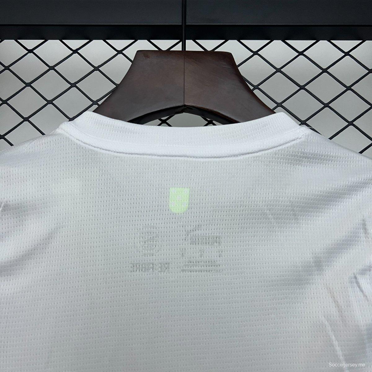 2025 كيدز 2025 قميص البرتغال اوايي البرتغال بأكمام طويلة أبيض