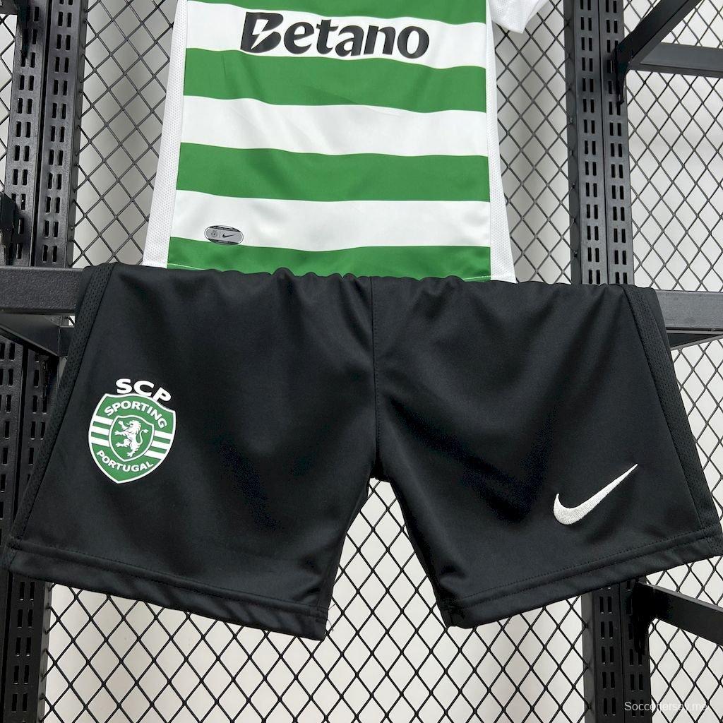 25/26 Kids Sporting Lisbon Home Jersey
